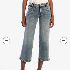 Kut from the Kloth Charlotte wide leg crop jeans